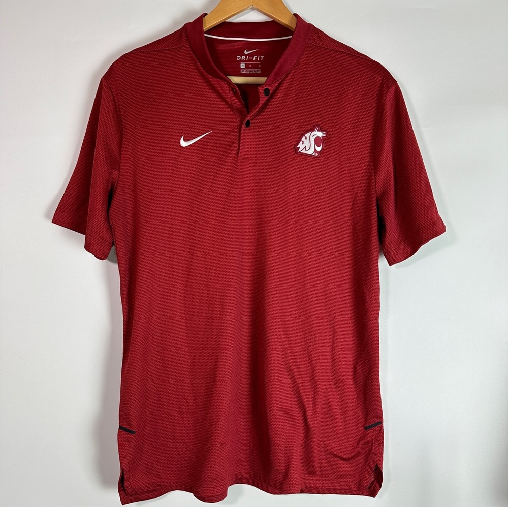 Washington State‎ Cougars Nike Dri-Fit Polo Men's M Crimson Blade Polo WSU Wazzu